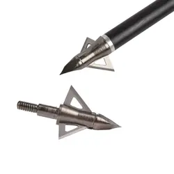 12X Broadheads 100 зерно 125 зерно Охота Стрелка Глава 3-лезвия стрельба из лука открытый целевой съемки Охота Бесплатная доставка