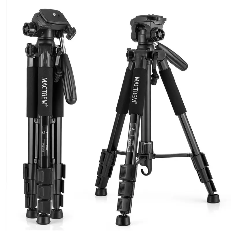 PT55 High Quality Aluminum Alloy Camera Tripod with 3 Way 360 Degree