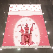 Else розовый белый касты сердца бабочка обувь для девочек 3d принт Нескользящие сзади моющиеся декоративные Kilim детская комната области ковры