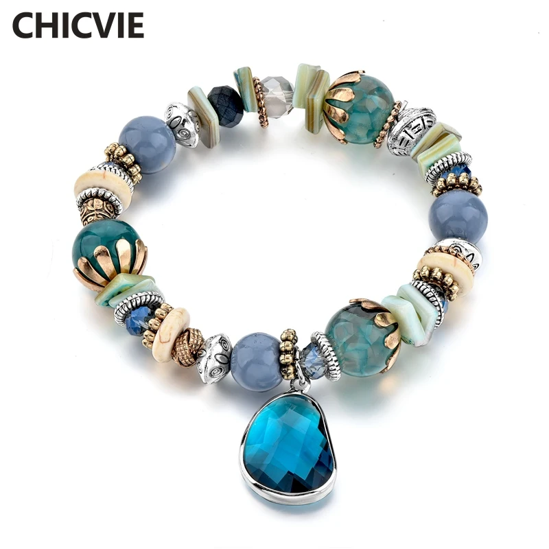 CHICVIE голубые браслеты из нержавеющей стали для самостоятельного изготовления