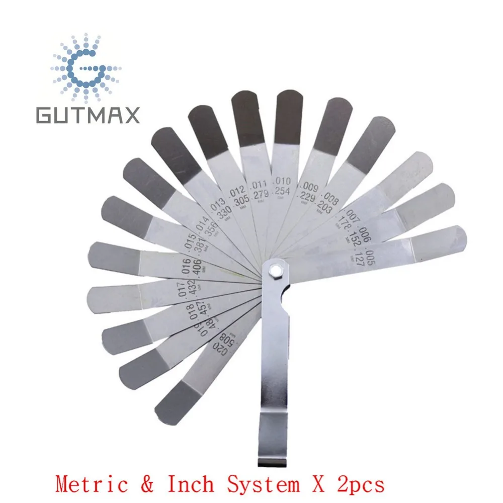 Buy 2Pcs 16 Blades Feeler Gauge Metric & Inch System