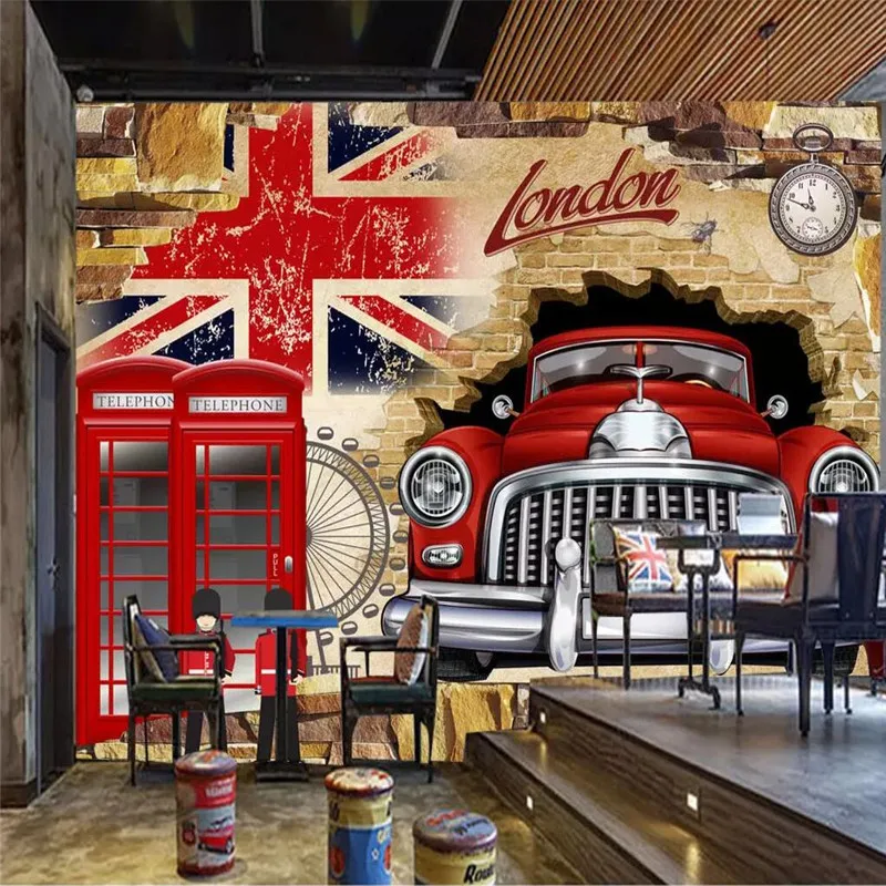 3D personality car broken wall TV decorative wall professional production mural wholesale wallpaper mural poster photo wall 3D personality car broken wall TV decorative wall professional production mural wholesale wallpaper mural poster photo wall