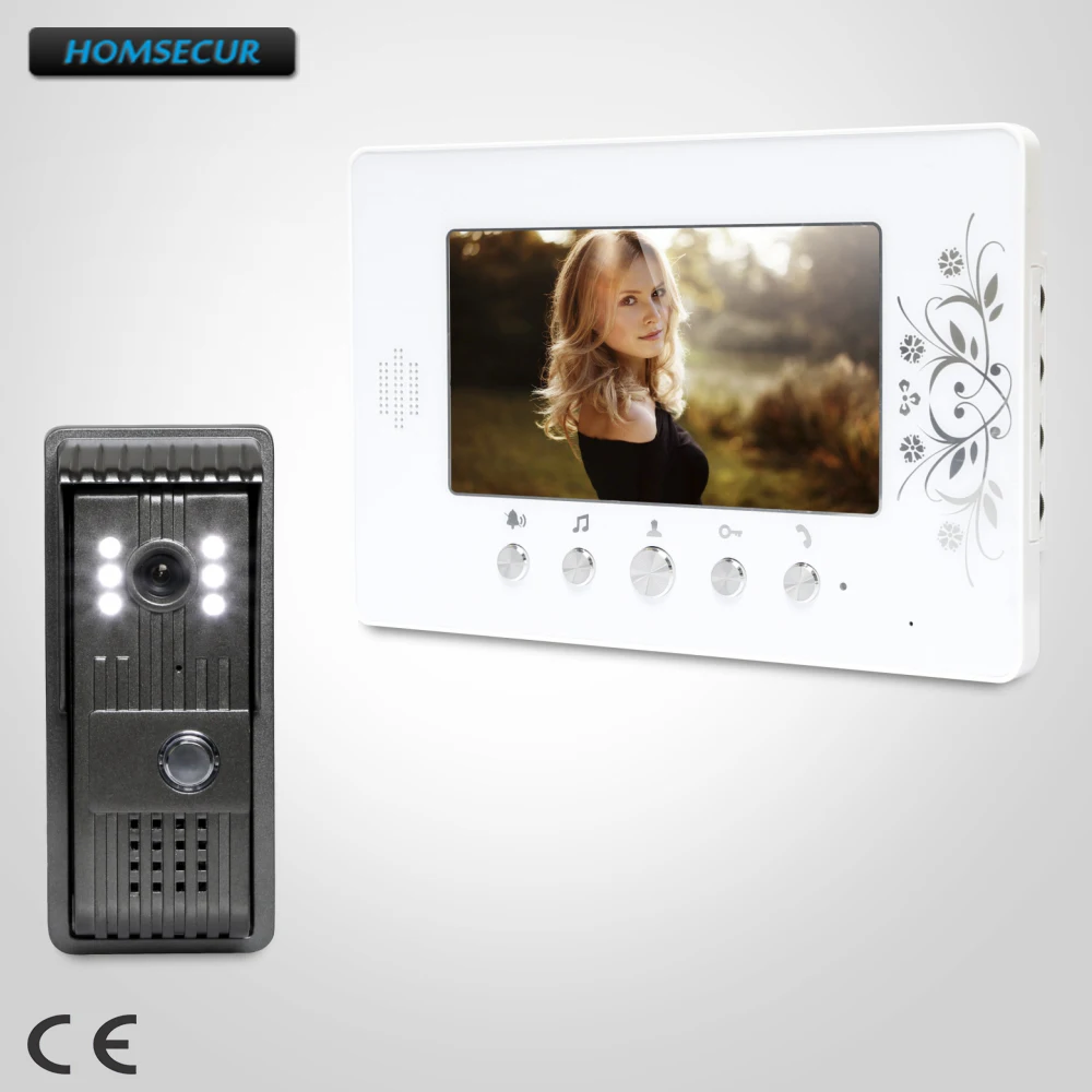 

EU Delivery HOMSECUR 7inch Wired Video Door Entry Security Intercom with Intra-monitor Audio Intercom : XC003+XM709