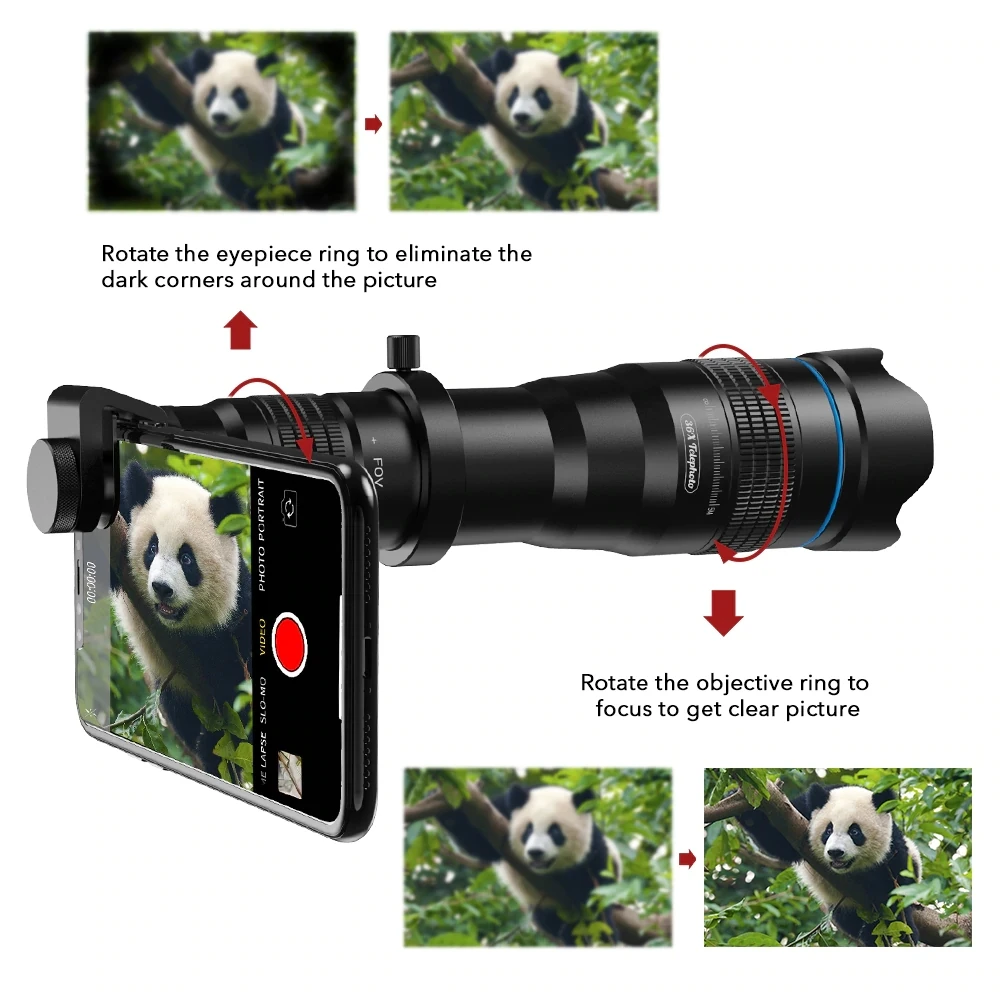 phone camera zoom lens APEXEL 36X Phone Camera Lens Telescope Lens Telephoto Zoom HD Monocular + SelfieTripod With Remote Shutter For All Smartphones phone camera zoom lens