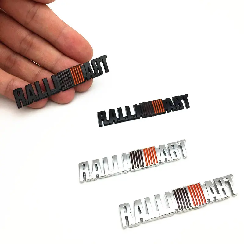

FDIK 2PCS/set Metal Car logo Sticker Emblem Badge Decal Fender Side Stickers For Mitsubishi ralliart Lancer 9 10 Asx Outlander