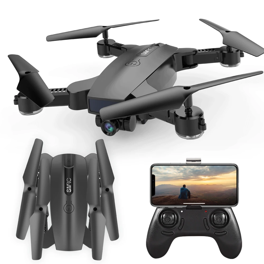 SMRC S6 1100 мАч Дрон с HD 720P wifi Двойная камера 2MP жестом фото оптическое