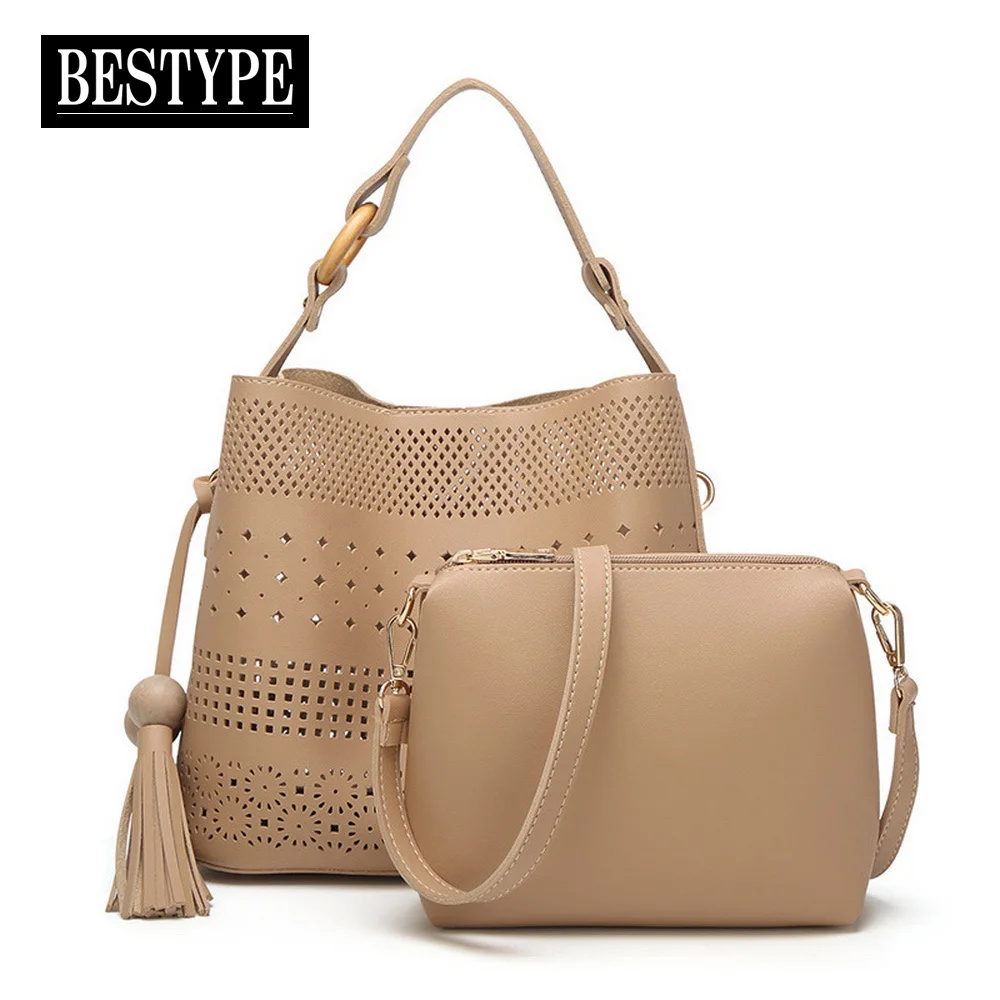 BESTYPE Для женщин Сумки модная открытая женская сумка PU кожа Композитный Crossbody Топ
