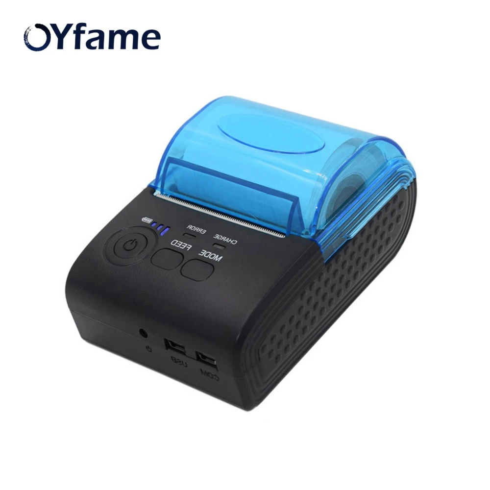 Мини принтер OYfame для чеков и этикеток термопринтер с bluetooth портативный аппарат