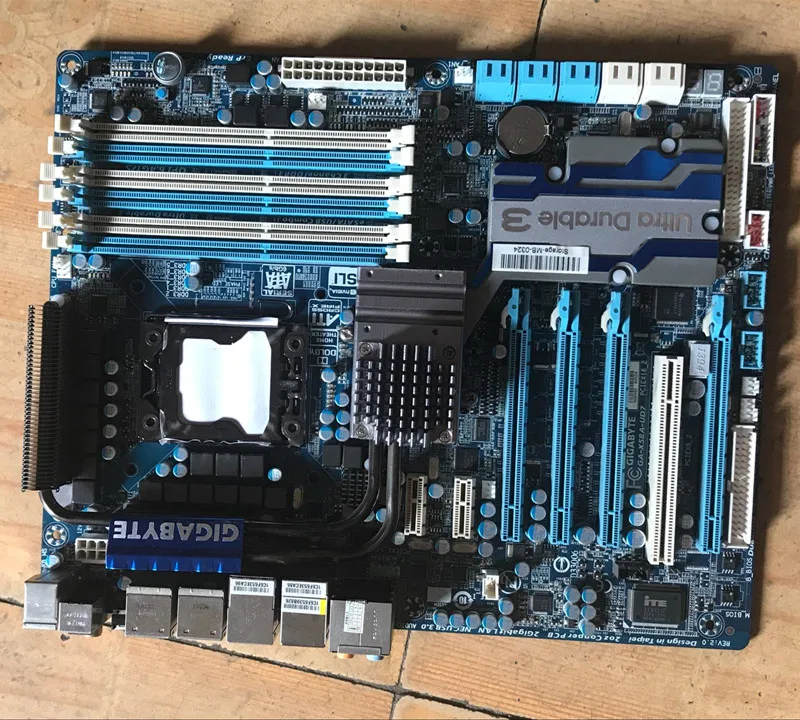

original LGA1366 motherboard for Gigabyte GA-X58A-UD7 X58A-UD7 1366 pin X58 Desktop mainboards support L5639 L5520