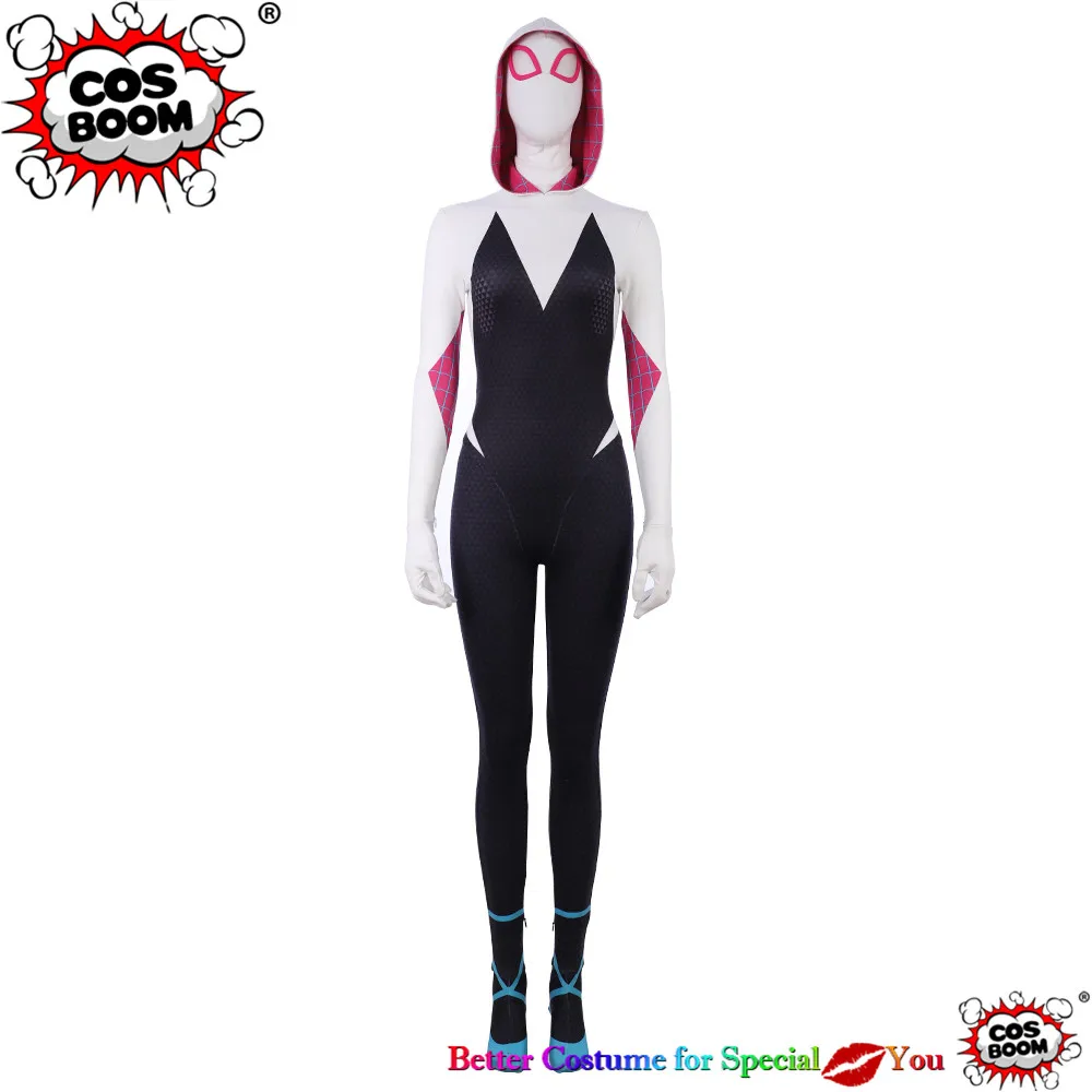 spider-man into the spider-verse spider-woman gwen stacy jumpsuit cosplay costume9