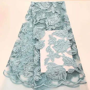 

Nigerian French Lace Fabrics 2018 African Tulle Lace Fabric High Quality African Lace Embroidered Wedding Fabric HJ1003-1