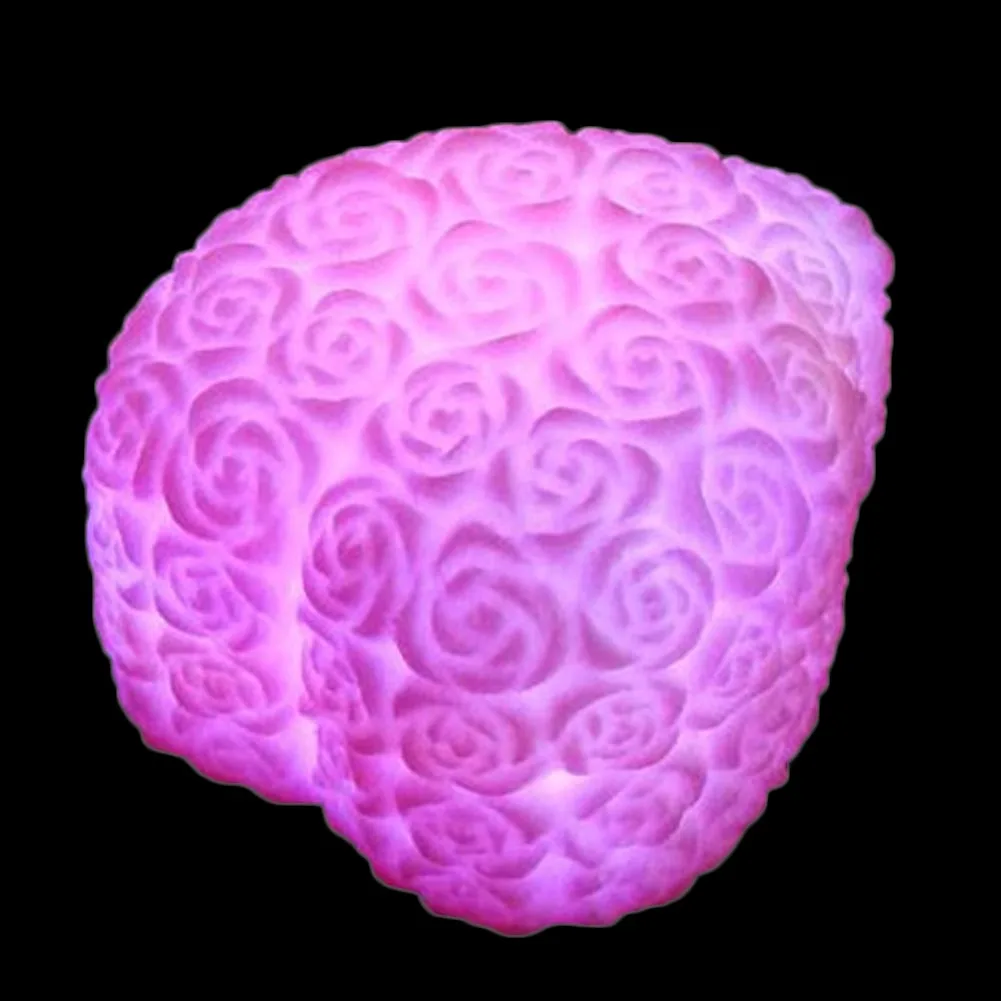 

1Pcs Heart-shaped rose little Night Light Small colorful props romantic Valentine's Day roses jewelry lovers hot LED toys