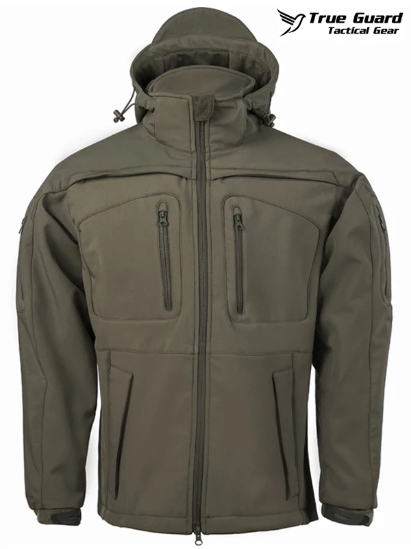 TrueGuard Police Softshell Jacket TGJO-040 Olive-1b