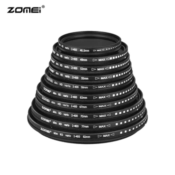 

ZOMEI 49mm Ultra Slim Variable Fader ND2-400 Neutral Density ND Filter Adjustable ND2 ND4 ND8 ND16 for Sony NEX 18-55mm Lens