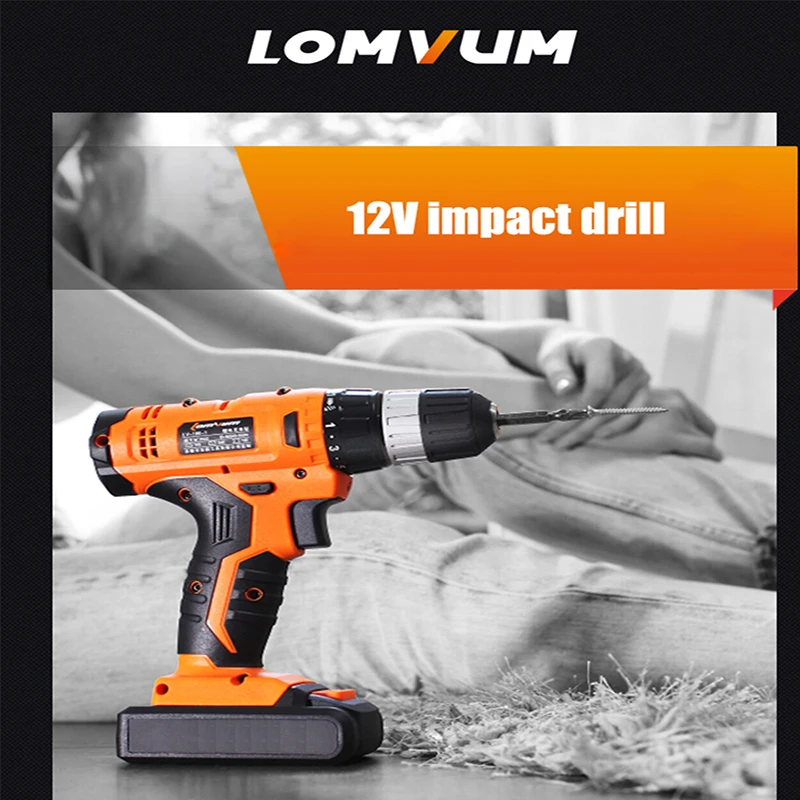 12V LONGYUN New upgrade Electric Impact drill Cordless screwdriver