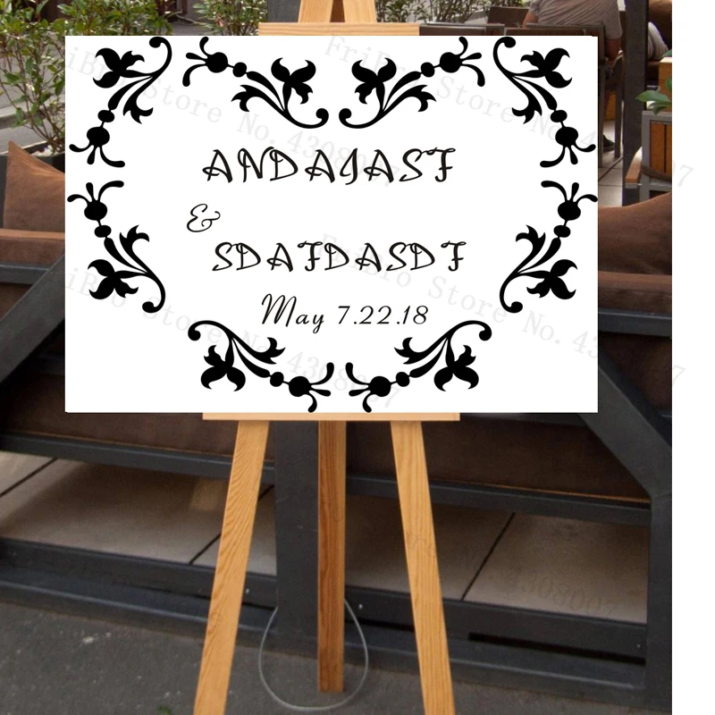Wedding Decoration Home Wall Sticker Customized Name Color And Date of Marriage diy Stickers | Дом и сад