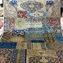 FangCun 6'x9 шелковые ковры ручной работы с различными персидскими узорами сшитые вместе использовать для гостиной или кабинета