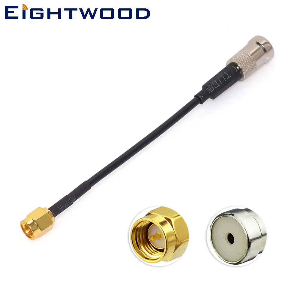 

Eightwood Conversion DAB DAB+ FM AM Car Digital Radio Aerial Antenna Converter ISO to SMA Adapter Crimp RG174 Cable for Auto DAB