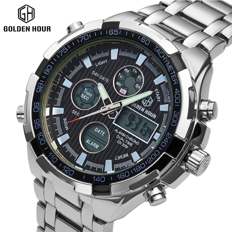 

Watches Men LED Digital Quartz Clock New Brand Sports Watch Men's Wrist Waterproof Watch Luxury Casual Chronograph Male Reloj