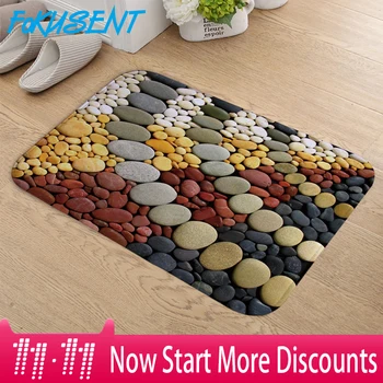 

FOKUSENT Coloured cobbles Welcome Indoor Doormat Floor Mat Kitchen Mats Anti-slip Entrance Door Mats Entrance Rug Bathroom Mat
