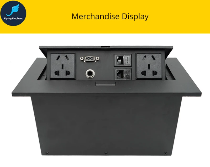 LD-0419 slide type Multimedia Desktop Socket Hidden Information Box USB Ports
