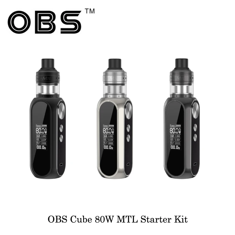 Электронная сигарета OBS Cube MTL 80 Вт стартовый набор 3000 мАч встроенный аккумулятор