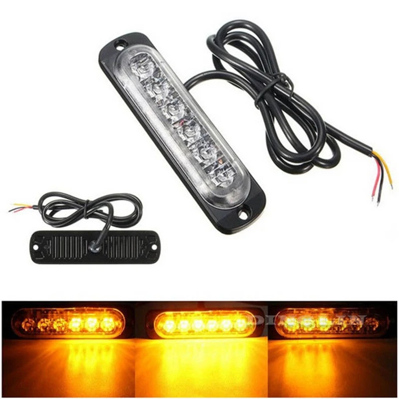 New 4 6 Led Strobe Warning Light Strobe Grille Flashing Lightbar Truck