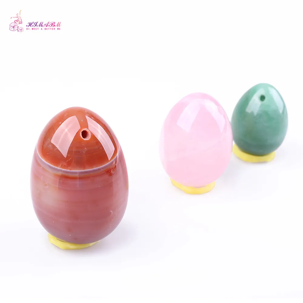 HIMABM Natural Agate Rose Quartz Aventurine Egg For Kegel Exercise Pelvic Floor Muscles Vaginal Exercise Yoni Egg Ben Wa Ball HIMABM Natural Agate Rose Quartz Aventurine Egg For Kegel Exercise Pelvic Floor Muscles Vaginal Exercise Yoni Egg Ben Wa Ball