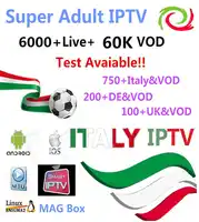 スーパーイタリアヨーロッパ IPTV 1 年間のサブスクリプションメインイタリアドイツ英国マルタトルコイタリアアルバニアアンドロイドテレビボックス Enigma2 m3u