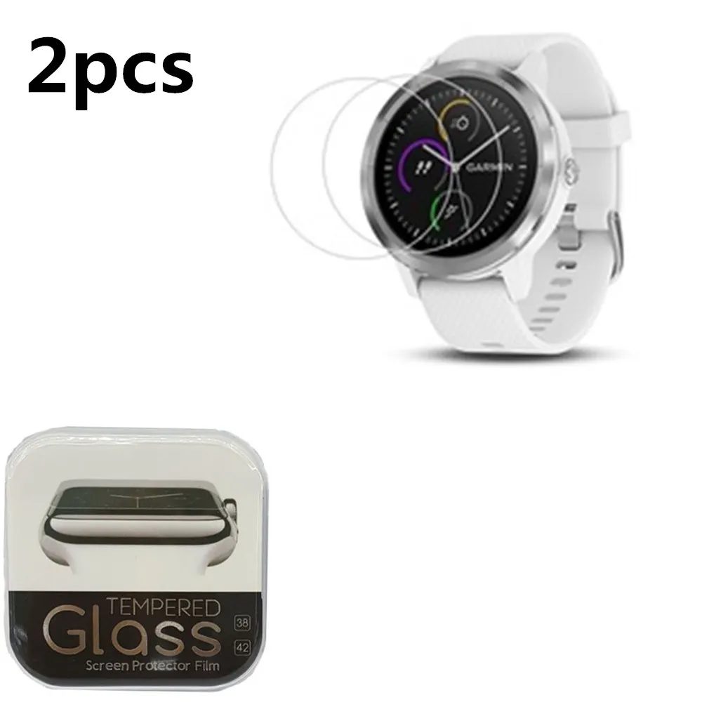

(2 PACK) For Garmin Vivoactive 3 Screen Protector Ultra Clear 9H Tempered Glass Garmin Vivoactive 3 Explosion-proof Film