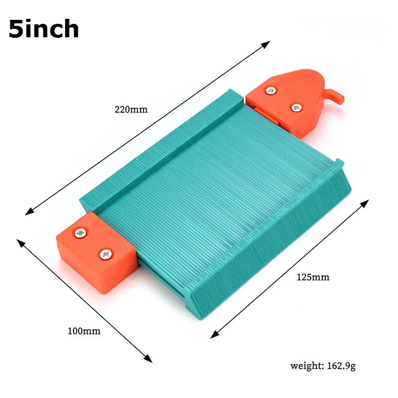 Пластиковый профиль копировальный Калибр контурный Калибр Дубликатор контурная шкала шаблон деревянные маркировочные инструменты плиточный ламинат плитка общий инструмент - Цвет: 5inch new