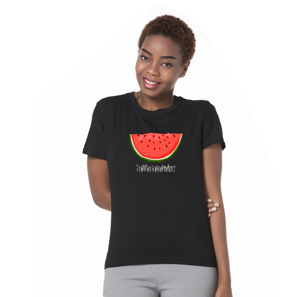 Warna Hitam Putih Wanita T Shirt Semangka Musim Panas T Shirt Katun Lembut Kasual Top Tee Top Tees Women T Shirtcasual Tops Aliexpress