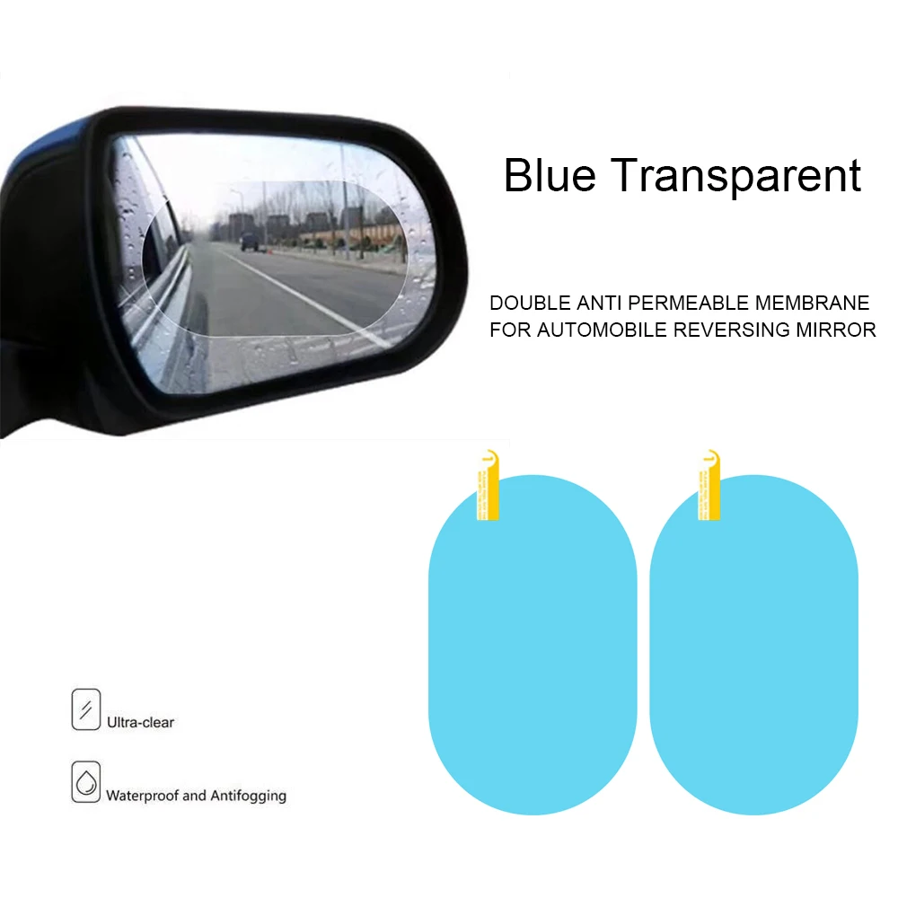 

2 pcs Oval Car Rearview Mirror Anti-Fog Membrane Waterproof Rainproof Car Mirror Window Protective Film Car Styling