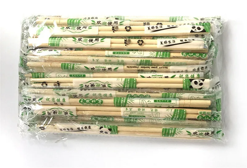 20 шт./пакет одноразовые натуральные бамбуковые палочки для еды семейный сбор Отель Фаст-фуд Ресторан бамбуковые палочки для еды индивидуально обертка - Цвет: 20pcs