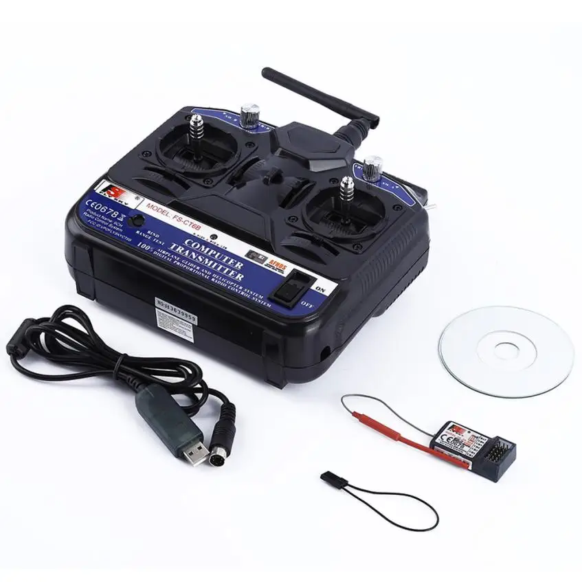 

FLY SKY 2.4G FS-CT6B 6 CH Channel Radio Model RC Transmitter Receiver Control IUNEED TOY Store