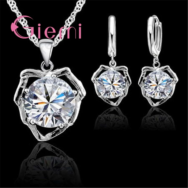 

Комплект из колье и серёг, из серебра 925 пробы