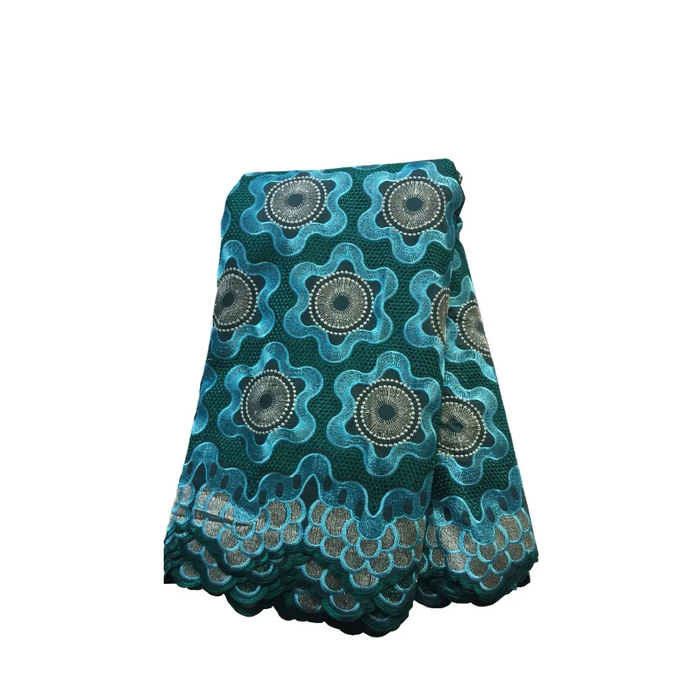 

5 Yard African swiss voile lace Bazin Net Lace Fabrics Embroider Wax Net French Embroidered and Rhin