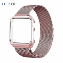 DTNO.I Milanese Loop Strap Replacement for Apple Watch Series 1/2/3 Stainless Steel Strap with Metal Case Wristwatch Replacement