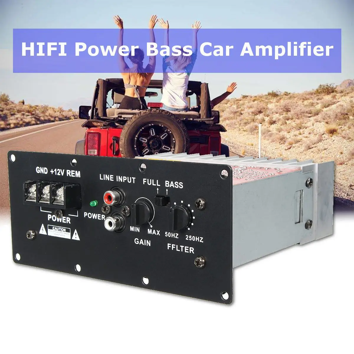 Buy 100W 12V Car Hi Fi Bass Power Amplifier Powerful 6 12inch Subwoofers