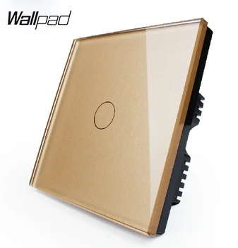 

Touch Switch, Golden Glass Panel,VL-C301-63 ,110~250V 1 gang 1 way, UK standard,Wall Switch, with LED indicator
