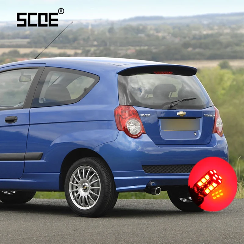 Для Chevrolet Aveo хэтчбек(T200/250) Aveo хэтчбек(T300) SCOE супер яркий задний противотуманный светильник, лампа для стайлинга автомобилей