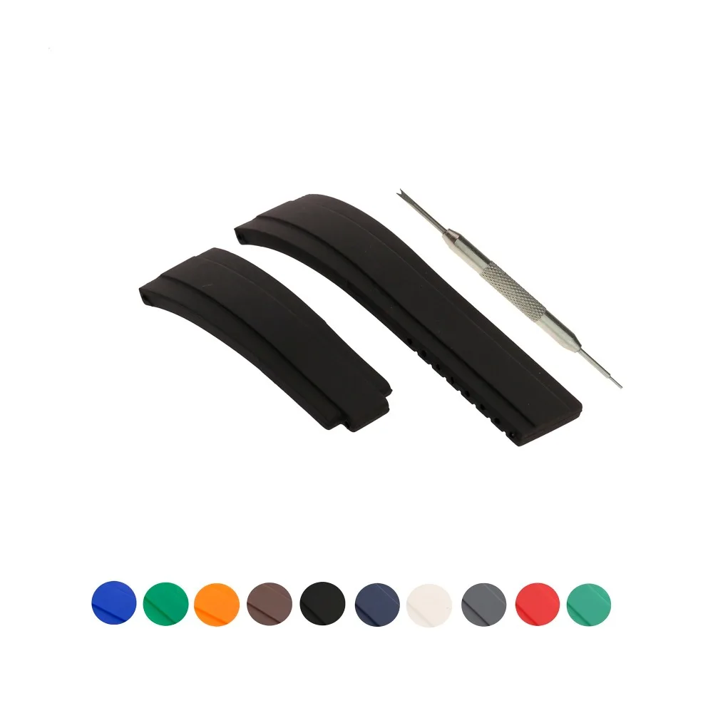 

MDNEN 21mm Watch Strap Replacement Band Fits For Yacht Master 116655 Oysterflex +Tool