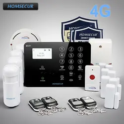 Homsecur беспроводный и проводной 4G/GSM, ЖК-дисплей домашний дом сигнализация + многоязычное меню