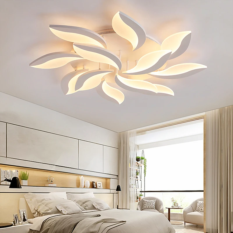 Современный светодиодный акриловый белый Потолочный светильник для гостиной, спальни, столовой, кабинета, украшения дома, освещение AC100-240V