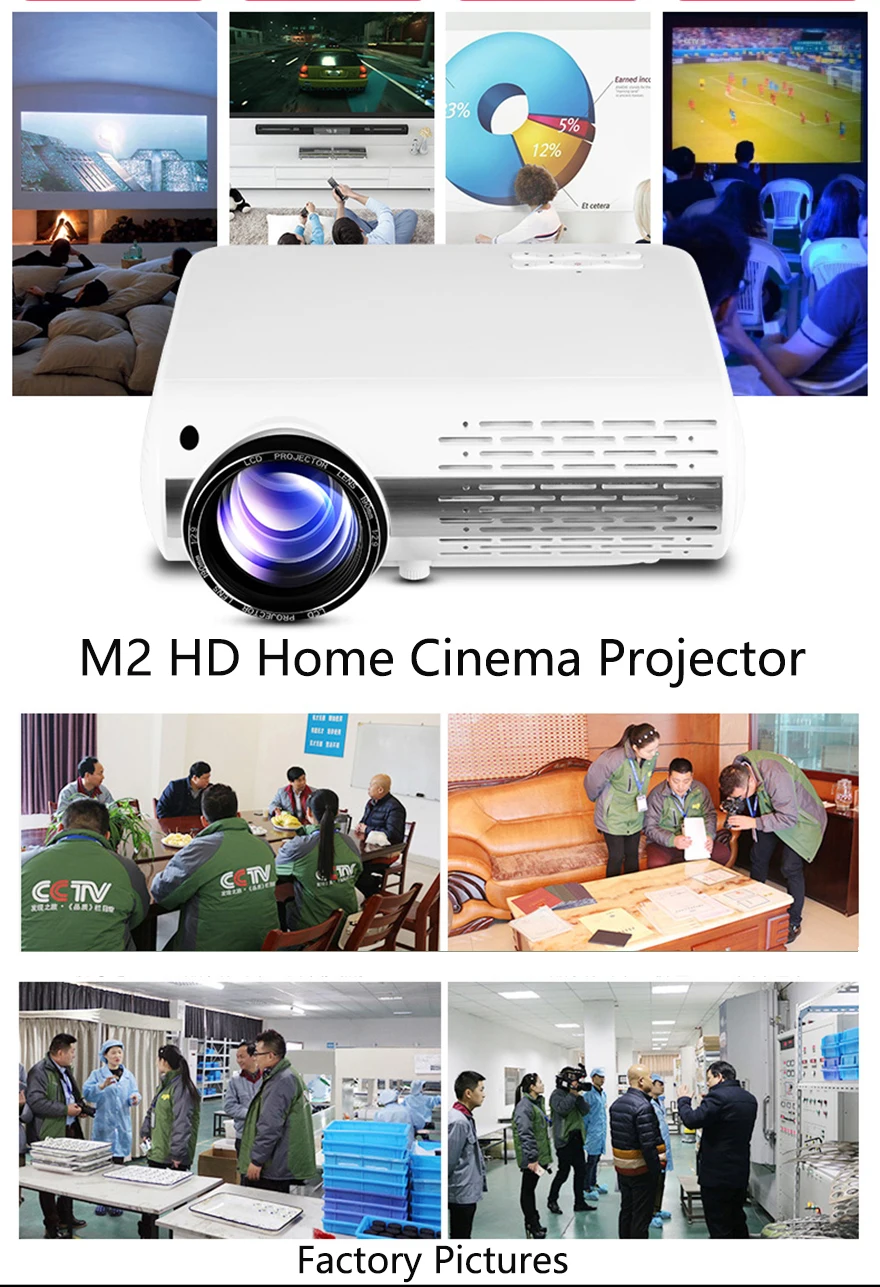 M2 Android Wifi Projector LED Home Theater Proyector (20)