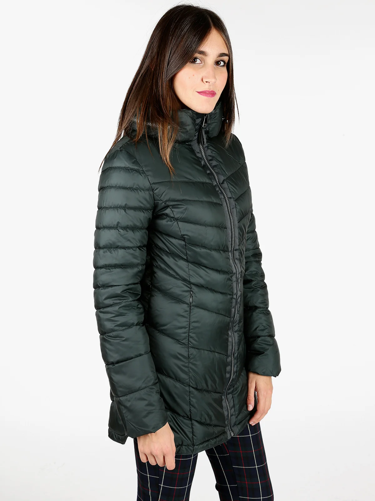 Iza IV Long JKT pad w Ecopiumino long slim fit зеленый|Куртки| |