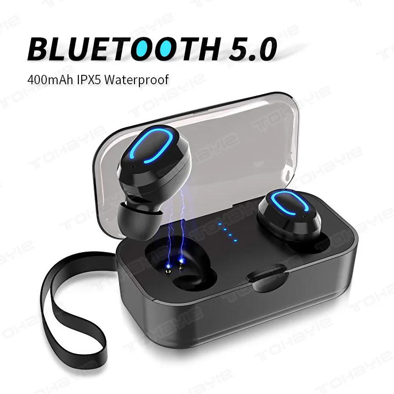 

ToHayie AirDots Air Pod TWS Bluetooth Earphones Wireless In-ear Earphone Earbuds Headset with Micphone For xiaomi Huawei Phone