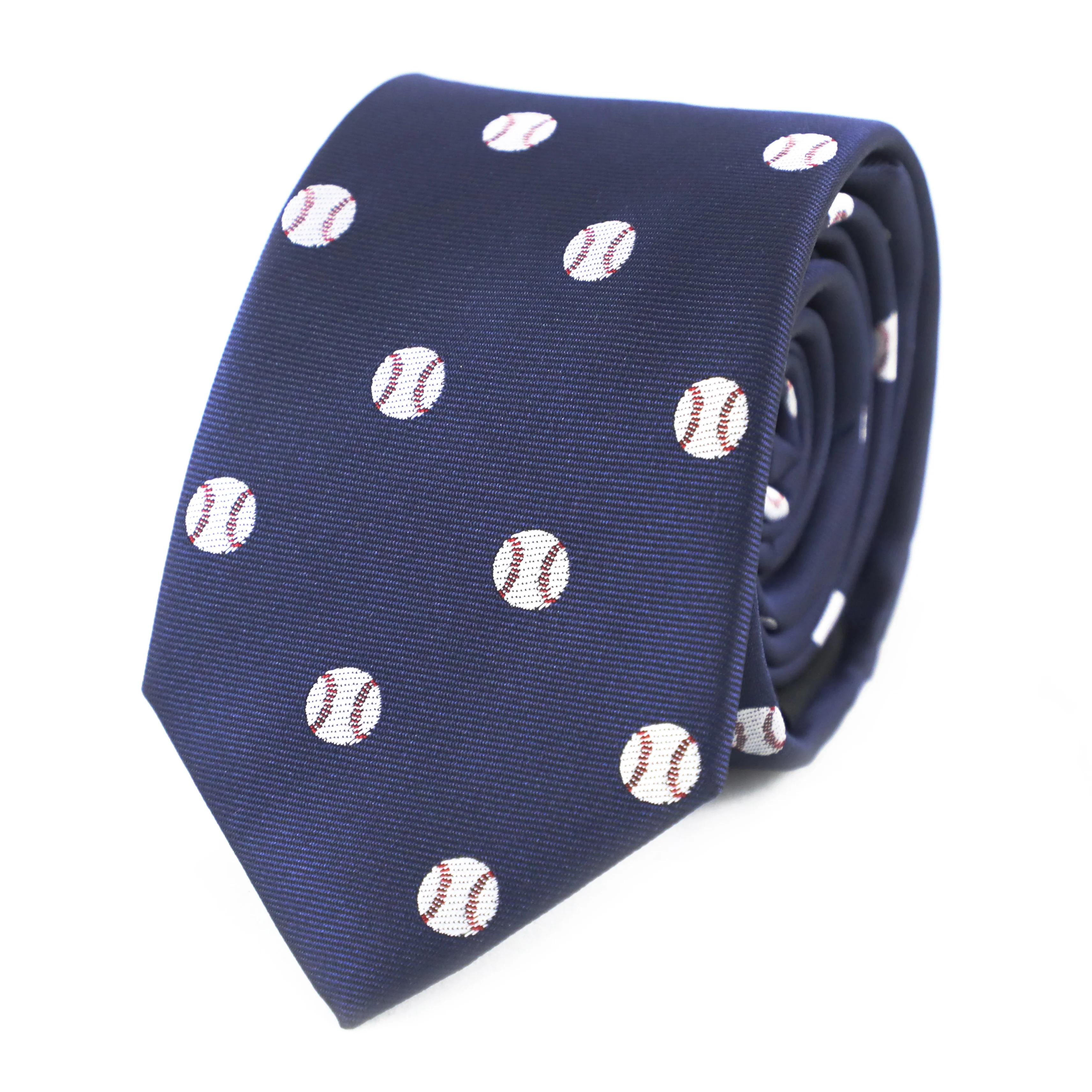 

Microfiber Jacquard Sports Baseball Balls Pattern Necktie Father's Day Birthday Gift Tie