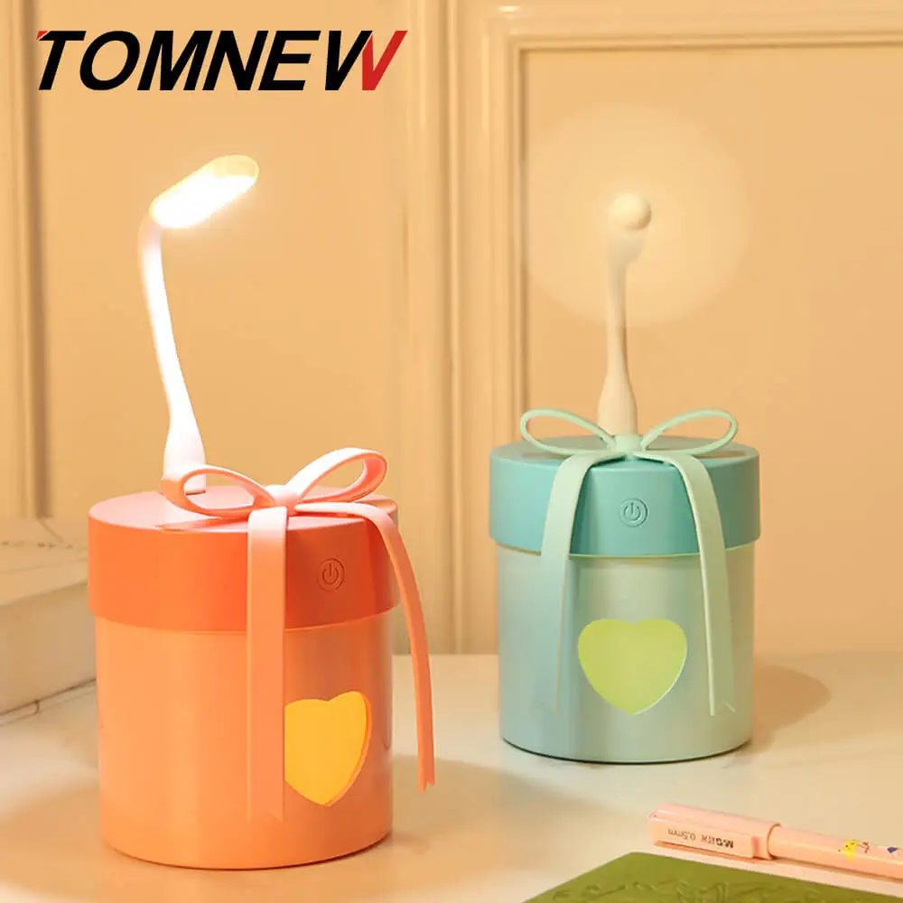 

TOMNEW 3 in 1 USB Mini Cool Mist Humidifier 350ML Ultrasonic Gift Air Cleaner Freshener with USB fan LED Light for Home Office