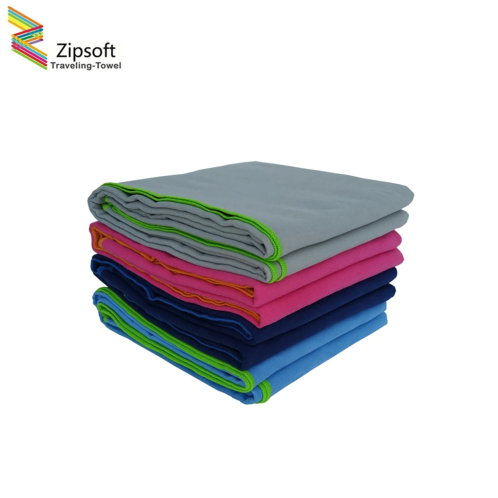 Zipsoft 2Pcs \ партия спортивные Полотенца с сумка Спортивная пляжные для взрослых из микрофибры Одежда заплыва бассейн Путешествия Отдых фен 2017New 75x135 см